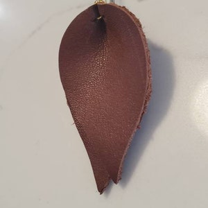 Genuine Brown Brown Leaf arrings brown leather leaf earrings leather leaf earrings brown leather earrings leather jewelry image 1