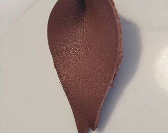 Genuine Brown Brown Leaf arrings * brown leather leaf earrings * leather leaf earrings * brown leather earrings * leather jewelry *