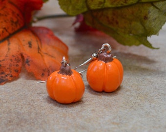 Pumpkin Clay Dangle Earrings