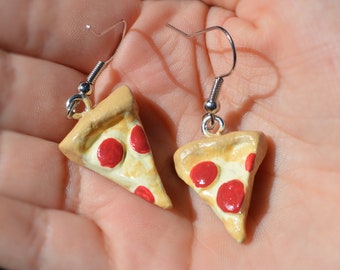 Pizza Clay Dangle Earrings