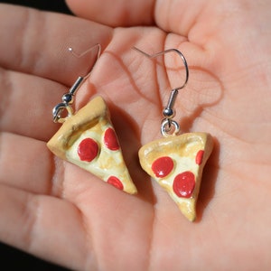 Pizza Clay Dangle Earrings