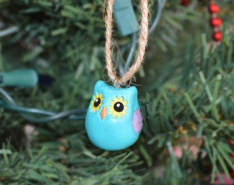 Tiny Clay Owl Christmas Tree Ornament