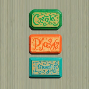 Create Play Imagine - Wooden Sign Trio