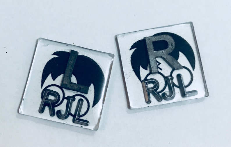Xray Markers with initials Dark Pink. 1 Pair L/&R