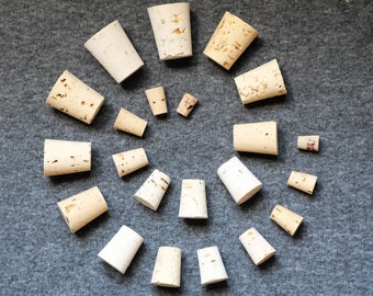Tapered CORK 3 Push-In Size 24 Round Cork Plugs, Fits 1-7//8/" Large End ID