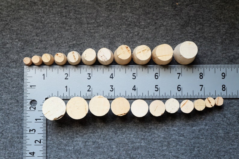 Tapered cork stoppers size 0 1 2 3 4 5 6 7 8 9 10 Etsy