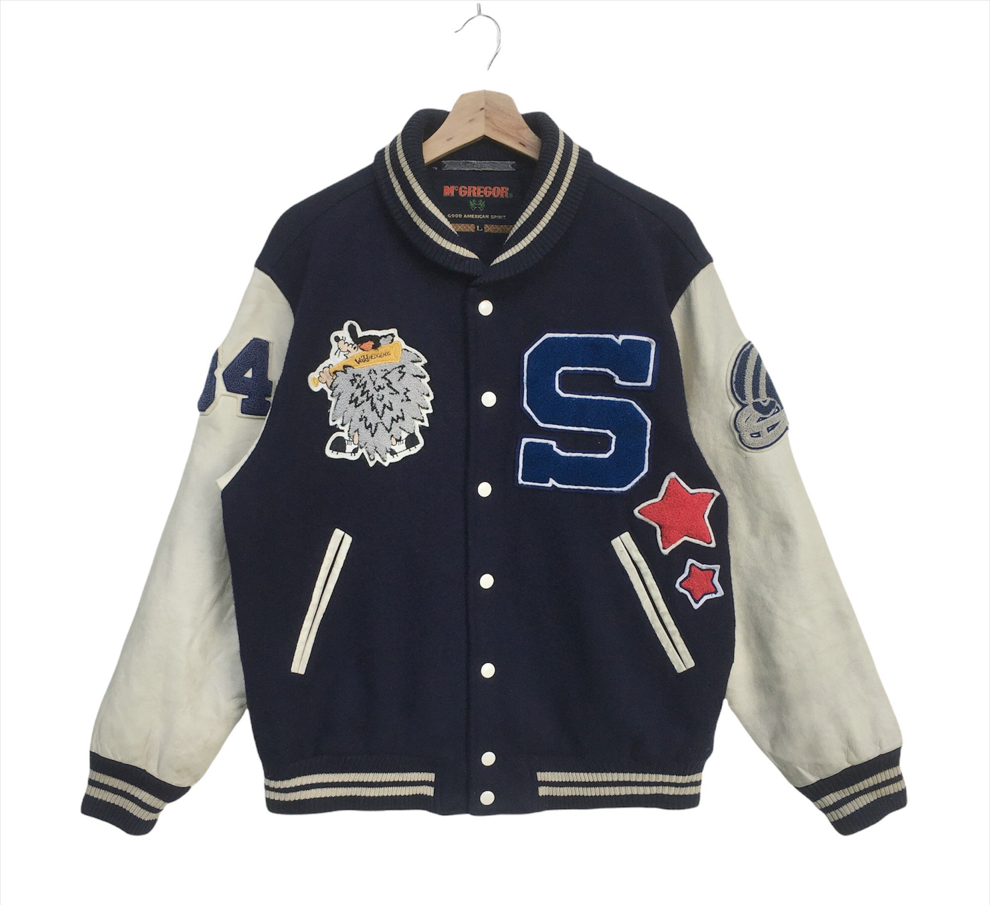 Vintage Mcgregor Varsity Jacket: Embroidered Wool Blend, Size L - Etsy