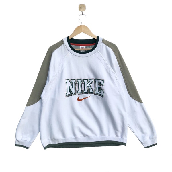 RARE!!!90s Iconic rapper hiphop Nike embroidery logo spellout sweatshirt hoodie pullover