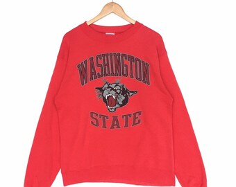 VINTAGE!! Washington States Red Sweatshirts in nice design.