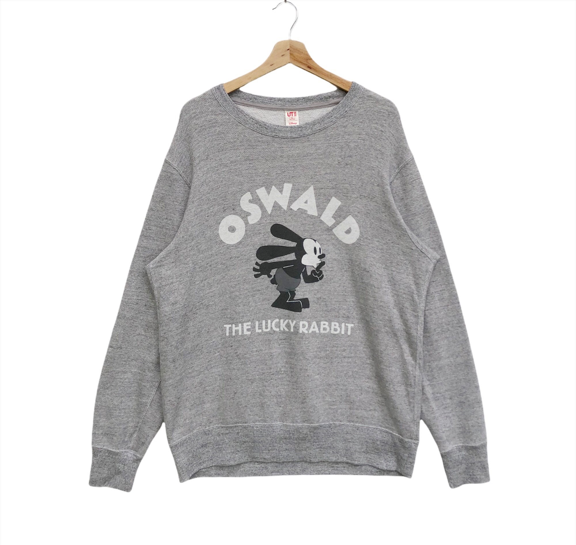 PICK Oswald the Lucky Rabbit Disney Uniqlo Printed Sweatshirt Pullover ...