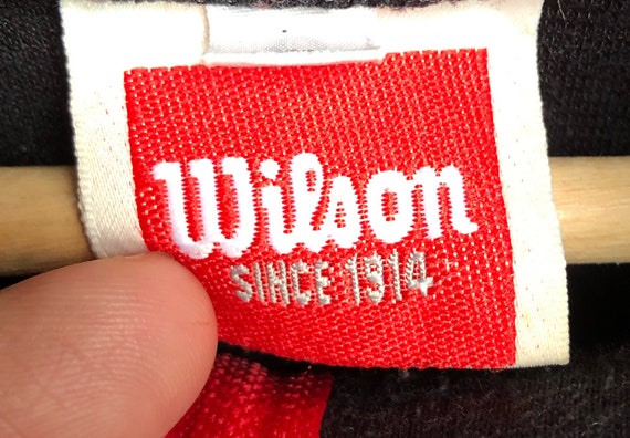 RARE!! Wilson spellout colour block half zip Swea… - image 5