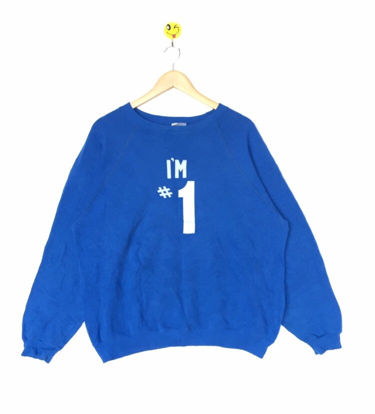 vintage light blue sweatshirt