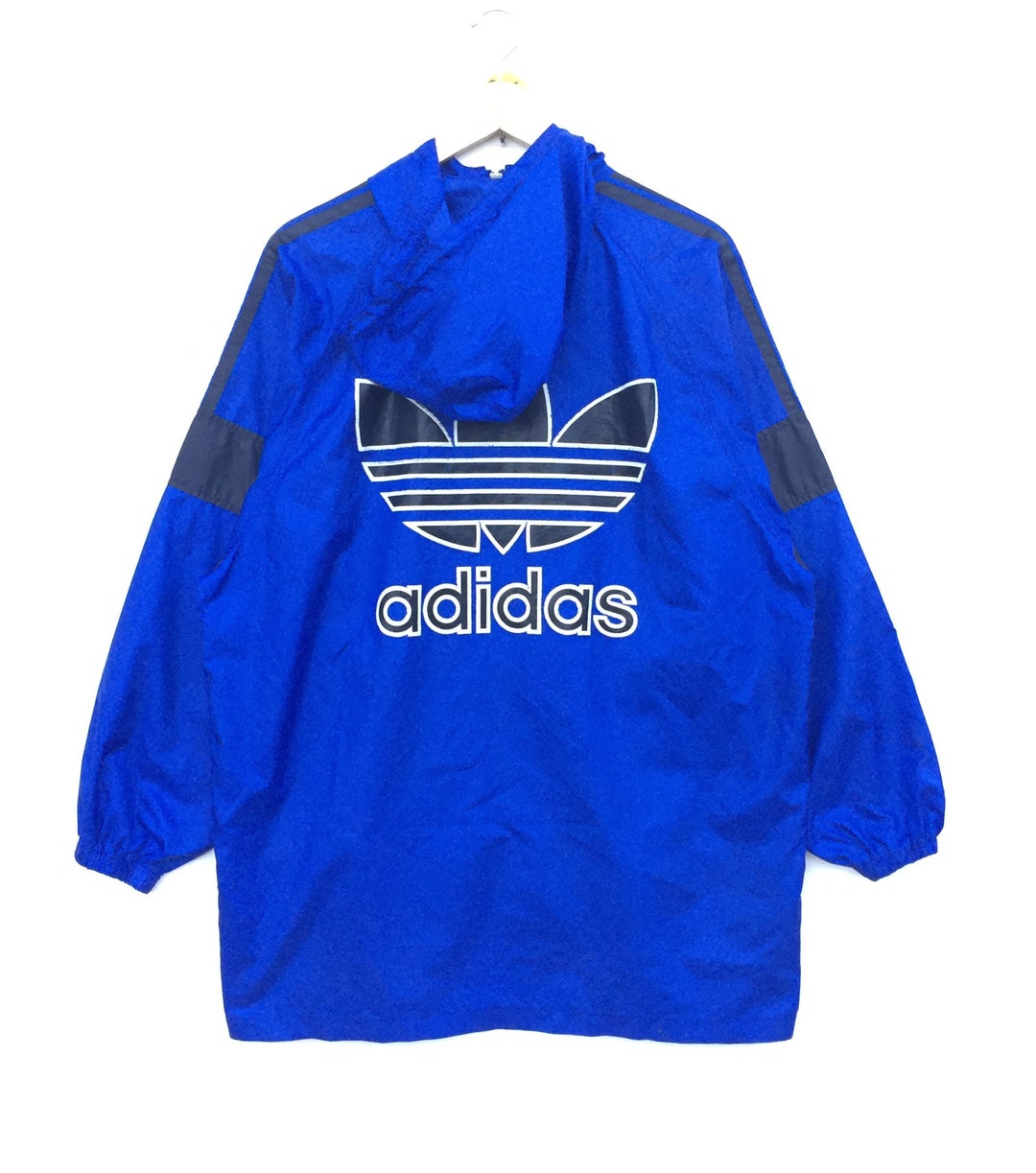 VINTAGE ADIDAS / Adidas Trefoil Trench Windbreaker With - Etsy