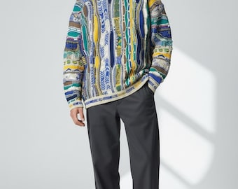 Vintage 1990s Coogi Australia 3D Cable Knit Crewneck Sweater