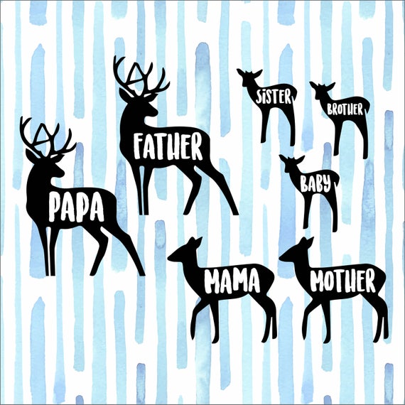 Download Eps Baby Deer Cut File Animal Jpg Deer Svg Mama Svg Vector Art Baby Deer Mother Svg Deer Family Svg Dxf Cut File Png Clipart Paper Party Kids Kits