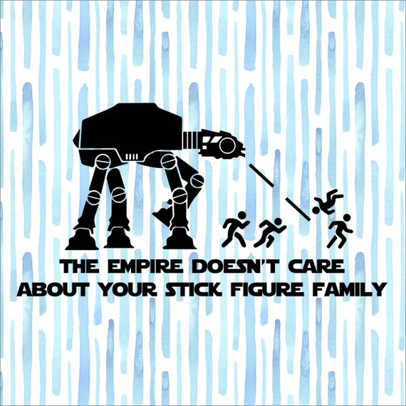 Star Wars Stick Figure Family The Empire Star Wars Svg Etsy