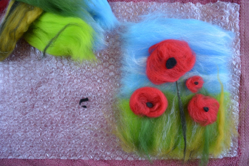 Poppy Beginners Wet Felting Kit / Needle Felting / Etsy