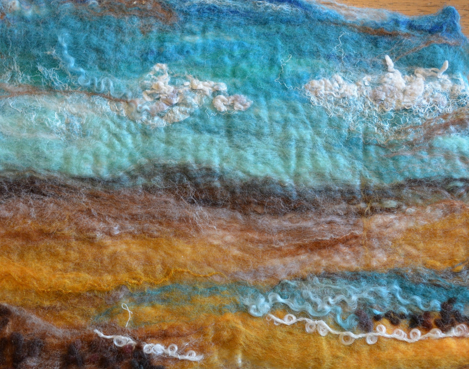 Seascape Wet Felting Kit Photo Instructions Creative Kit Etsy UK