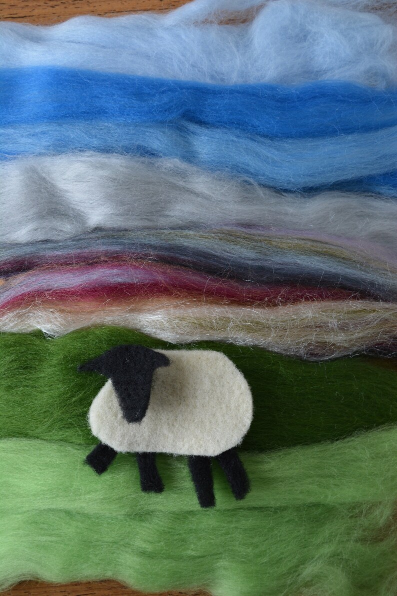 Heathery Sheep Beginners Wet Felting Kit / Needle Felting / Etsy