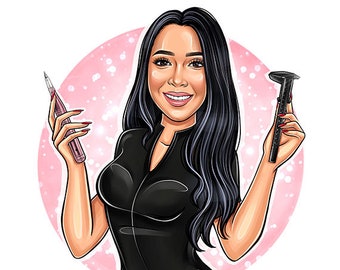 Custom Cartoon Portrait Logo: Business Avatar Design
