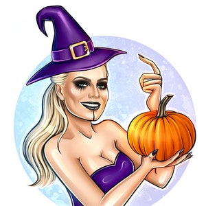 Logotipo de retrato de dibujos animados, diseño de logotipo de dibujos animados, logotipo de belleza, Halloween, logotipo de dibujos animados personalizado, logotipo de estilo, artista de retratos, logotipo de dibujos animados