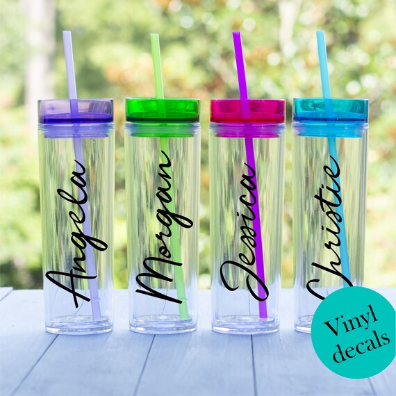 Personalized Decals for Tumblers Water Bottles Name Decal Etsy