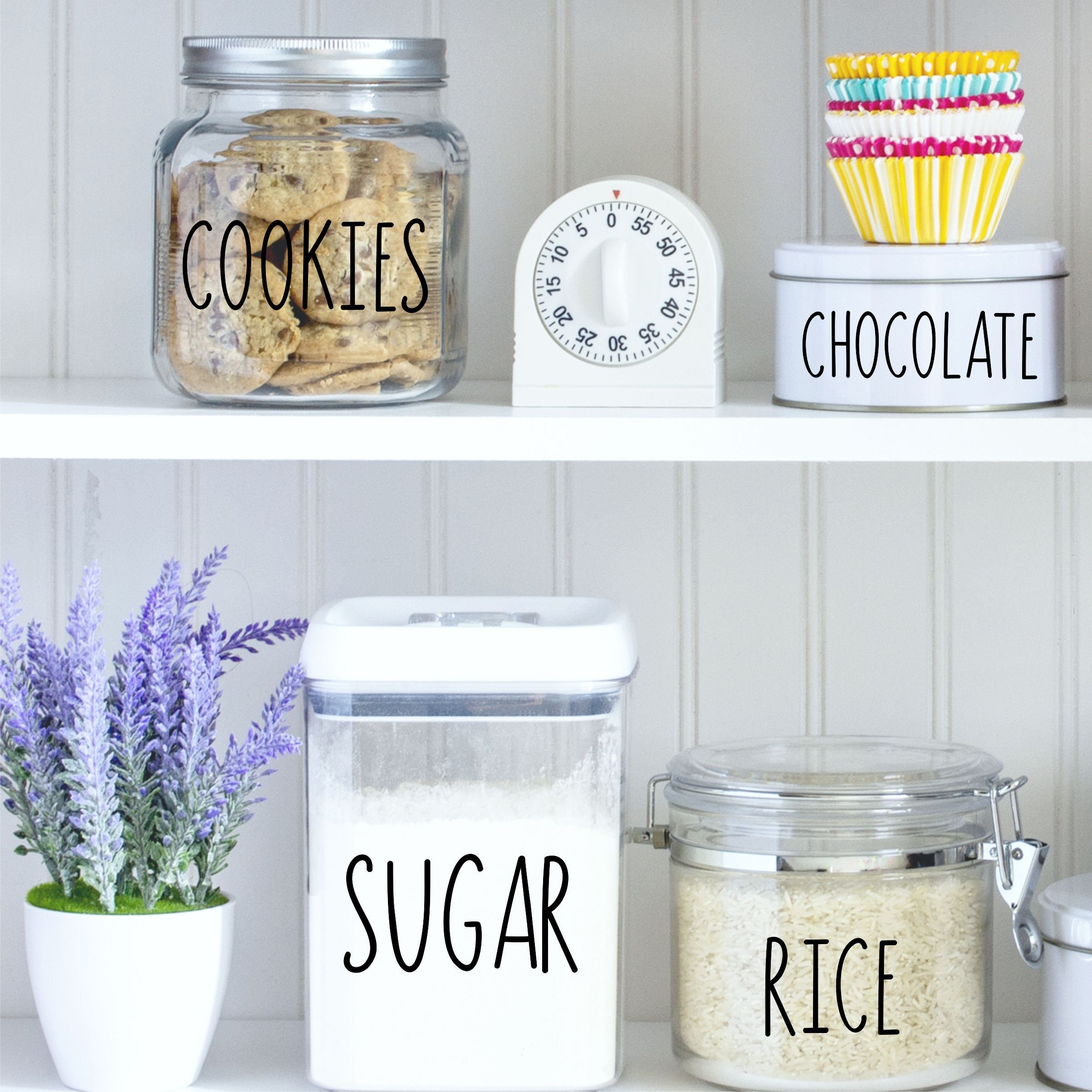 Kitchen Container Labels Canister OXO Container or Jar Vinyl Etsy