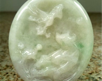Certifié 100/% NATURELS A JADE JADEITE Pendentif ~ Bouddha ( 佛 )