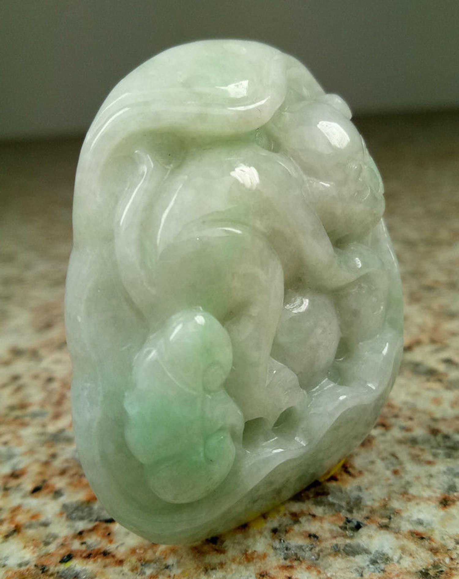 Certified light Green 100 Natural A Jade jadeite HandCarved Etsy