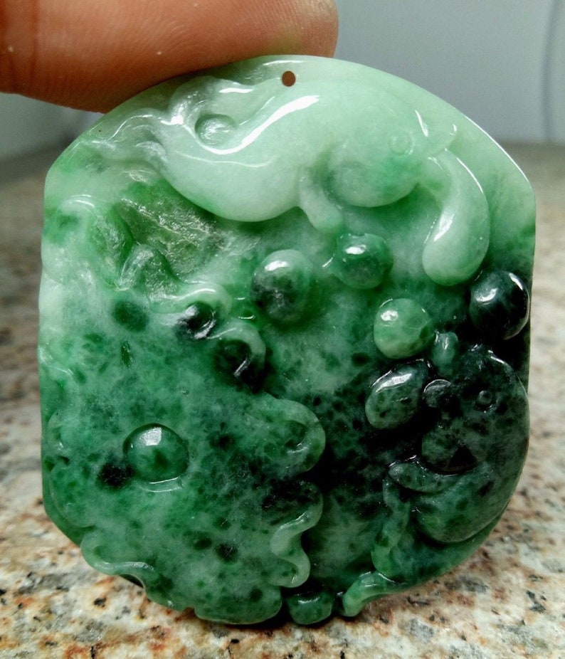 Certified Green Emerald 100% Natural A Jade jadeite | Etsy