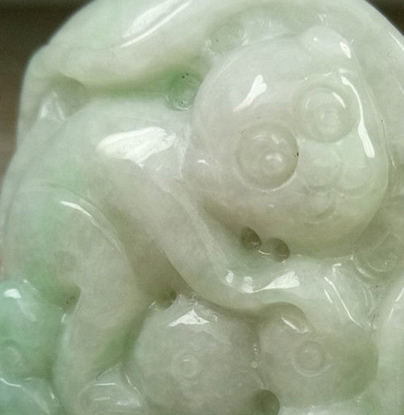 Certified light Green 100 Natural A Jade jadeite HandCarved Etsy