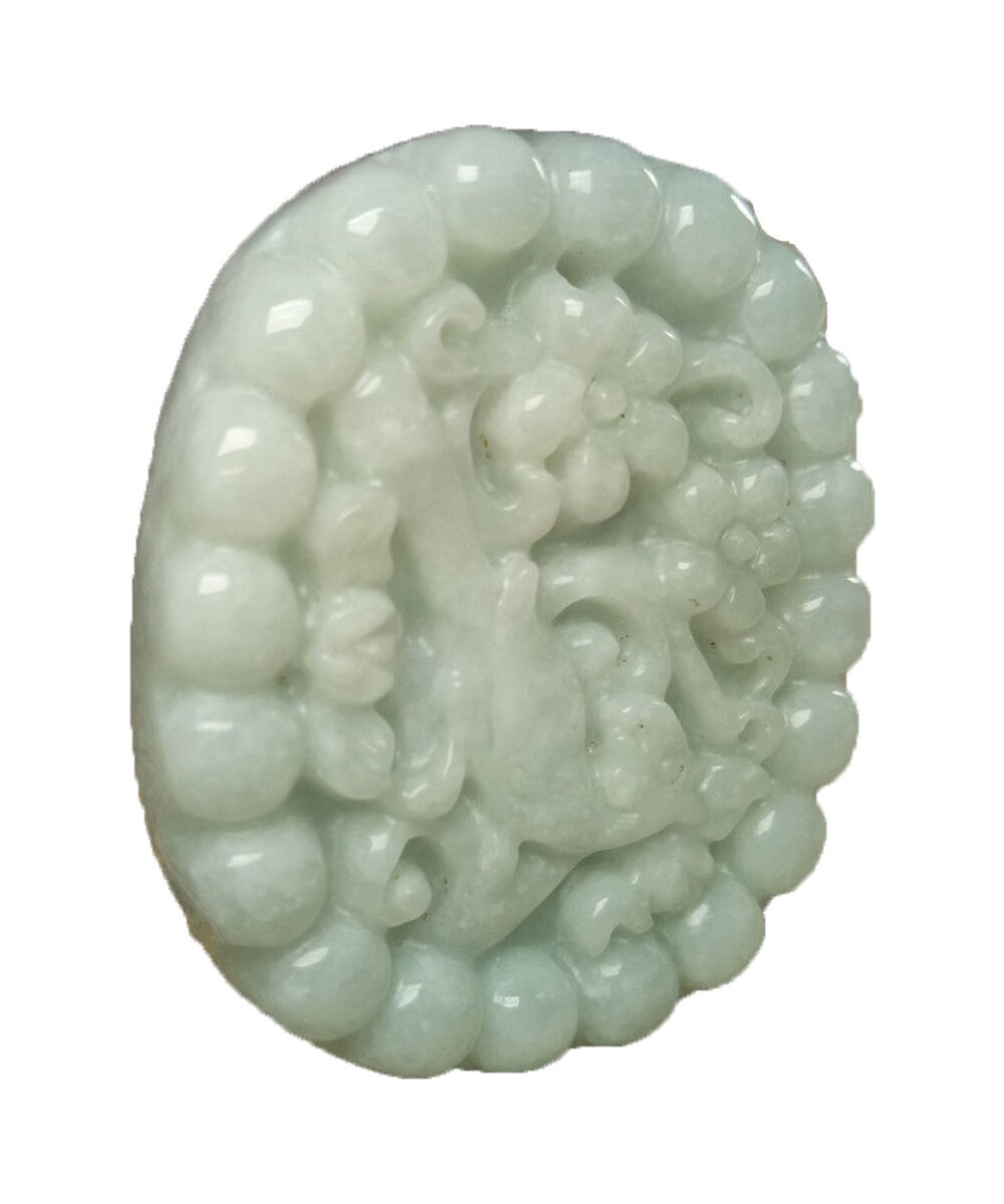 Certified Light Green Natural A Jade Jadeite Handcarved Etsy