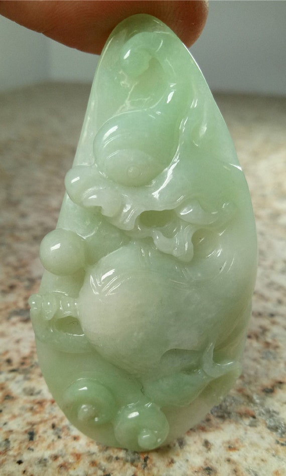 Ciondolo Giada Giadeite Ghiacciata Verde Naturale Certificato - Foto 11