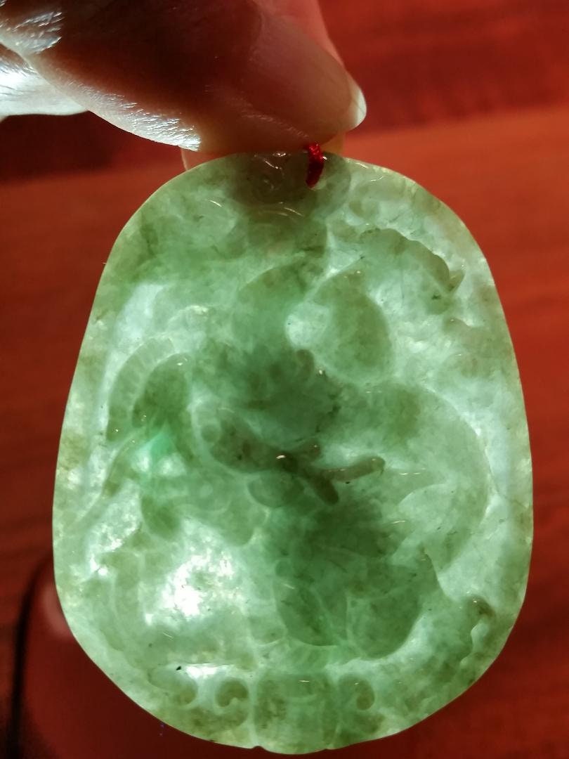 Certified Oily Green Natural Grade A Jade jadeite Hand-Carved | Etsy