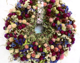 Amaranth wreath in 2 versions (harvest 2023), 28 cm