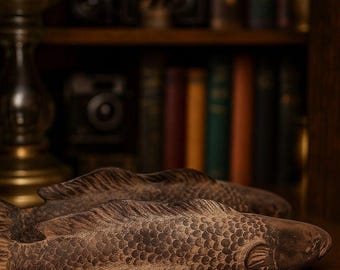Vintage Bronze Carp Fish from China