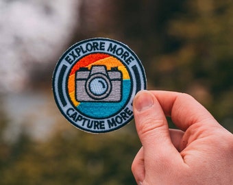 Explore More - Capture More - Camera - Photography Embroidered  Patch