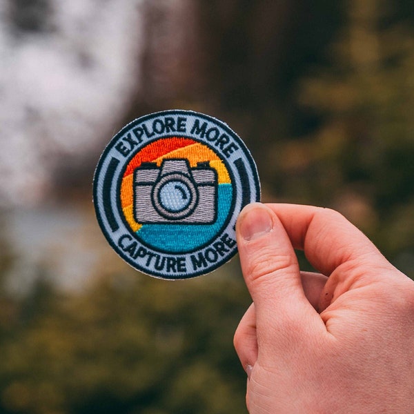 Explore More - Capture More - Camera - Photography Embroidered  Patch