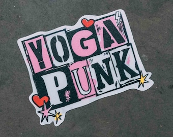 Pegatina de yoga punk, pegatina de yoga para botella de agua, pegatina de yoga, pegatina de Nalgene, pegatina de naturaleza, pegatina para portátil
