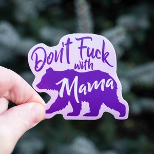 Don't Fuck With Mama Bear Sticker, Funny Mom Sticker, Hiking Sticker, Stanley, Hydro Flask Sticker, Nalgene, Outdoors Sticker