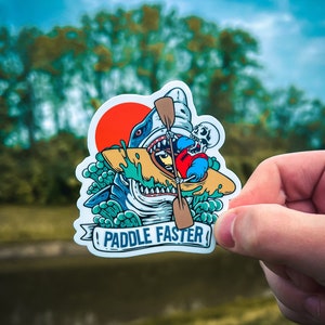 Paddle Faster, Kayak Sticker, Kayaking Sticker, Kayak Decal, Water Bottle Sticker, Canoeing Sticker,Kayak Fishing, Nalgene, Skull Sticker