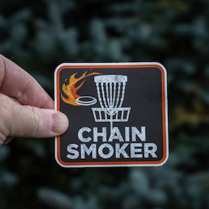 Disc Golf Sticker, Funny Disc Golf Water Bottle Sticker, Chain Smoker Funny Nature Sticker, Nalgene Sticker, Funny Sticker, Laptop Sticker