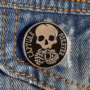 Capture Forever, CAMERA Enamel Pin, Photography Pin, Die Struck Metal Lapel Pin, Photographer Lapel Pin