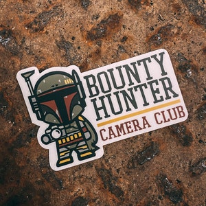 Bounty Hunter Camera Club Sticker, Camera Decal, Water Bottle Sticker,Camera Sticker,Photographer,HydroFlask, Nalgene, Camera, Photo, Laptop