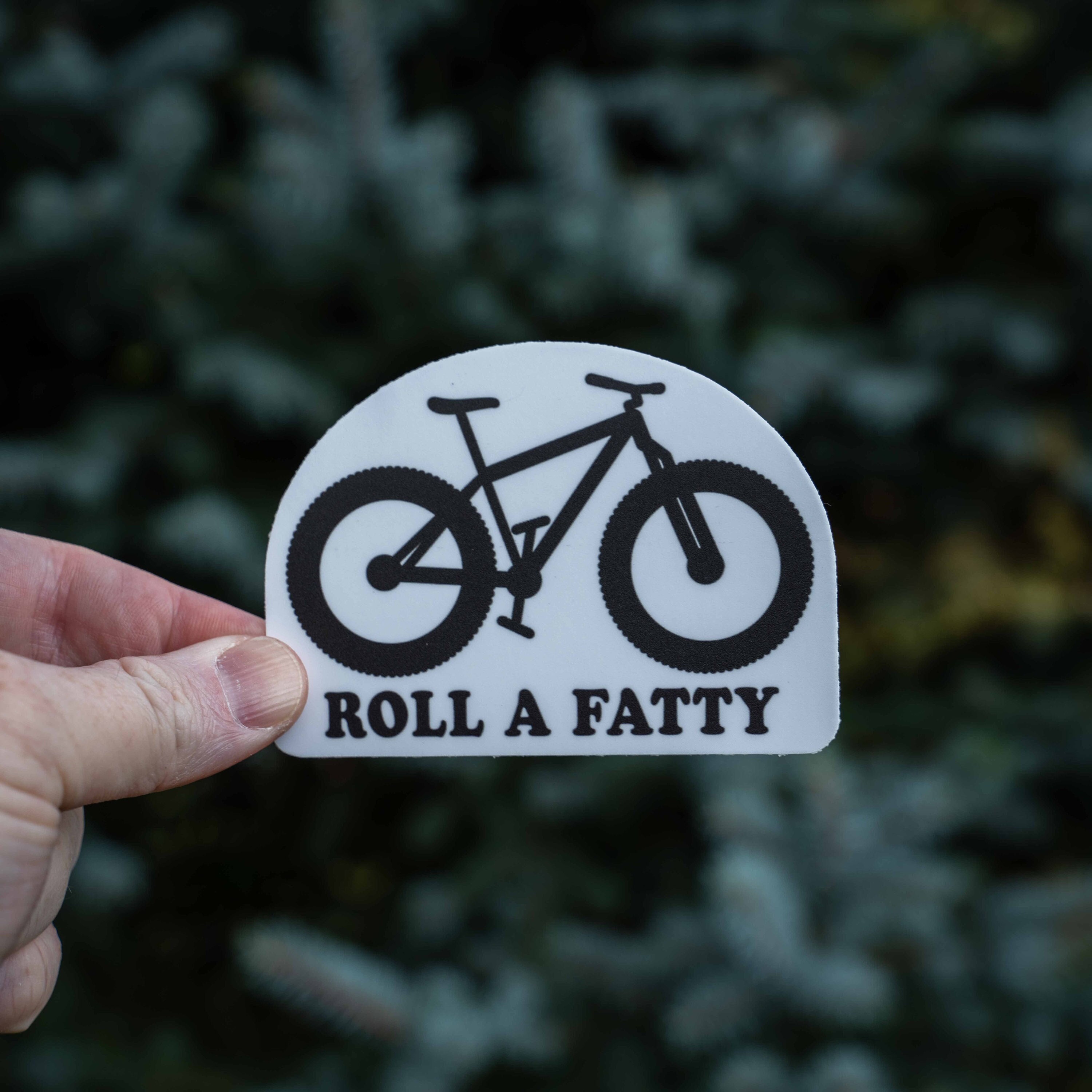 Roll A Fatty Fat Tire Bicycle Sticker, Fat Tire Bike Sticker, Biking ...