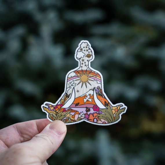 Yoga In Nature Sticker, Yoga Water Bottle Sticker, Yoga Sticker, Nalgene Sticker, Nature Sticker, Laptop Sticker