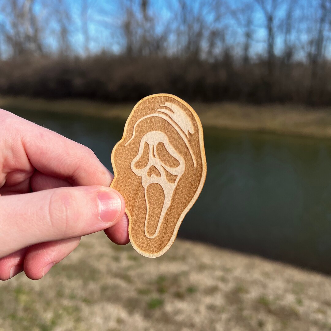 Scream Wooden Sticker, Premium Wooden Sticker Decal, Ghostface Sticker
