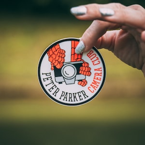 Peter Parker Camera Club Sticker, Camera Decal, Water Bottle Sticker,Camera Sticker,Photographer,Spider-man, Nalgene, Camera, Photo, Laptop