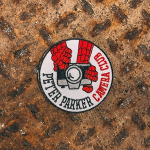 Peter Parker Camera Club Sticker PATCH, Camera Decal, Water Bottle Sticker,Camera Sticker,Photographer,Spider-man, Nalgene, Camera,Laptop