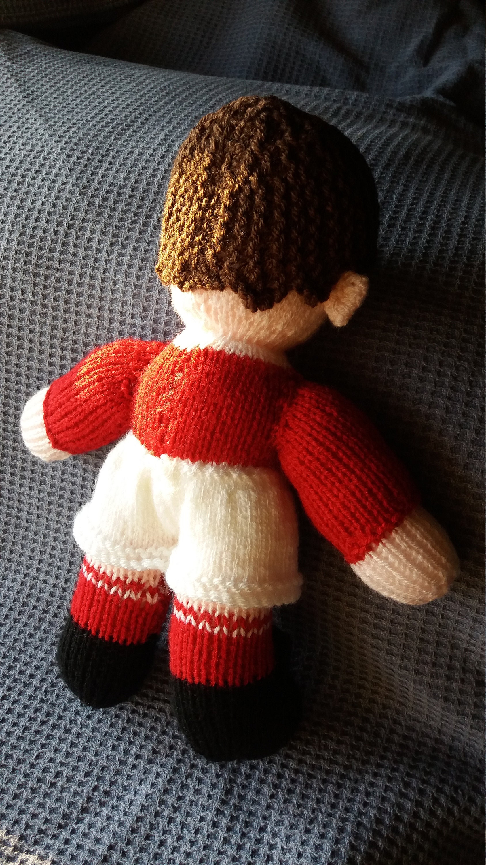 Unique Gift footballer soccer boy doll Hand Knitted football Doll soft Toy 